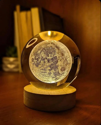 Moon 3d Crystal Ball Lamp