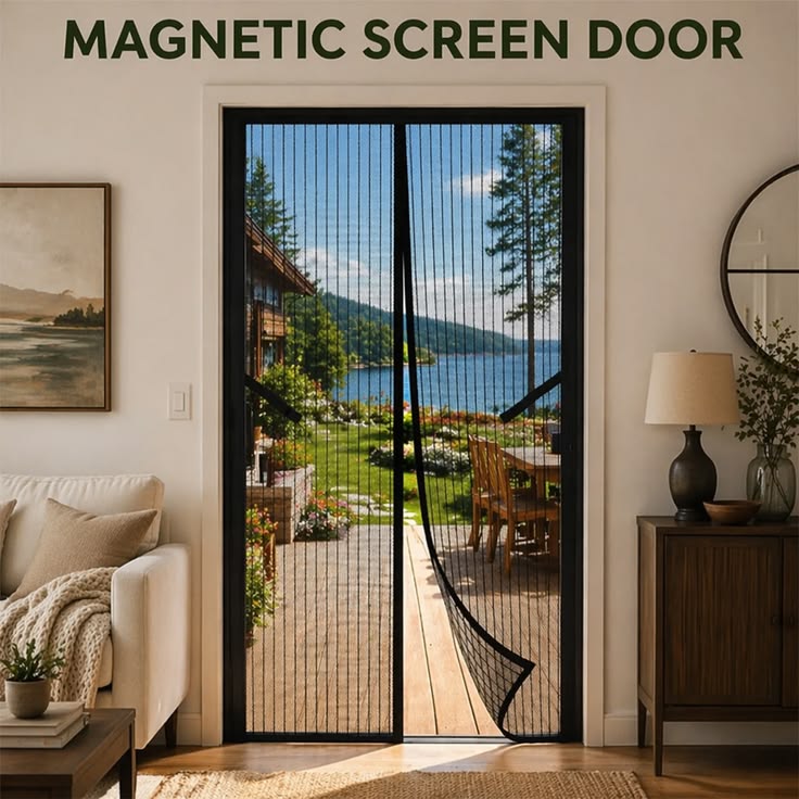Magnetic Mesh Door Curtain