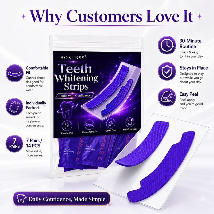 TEETH WHITENING STRIPS PACK OF 1 ( 7PARIS)