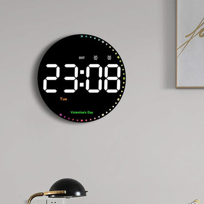 Round Digital Wall Clock