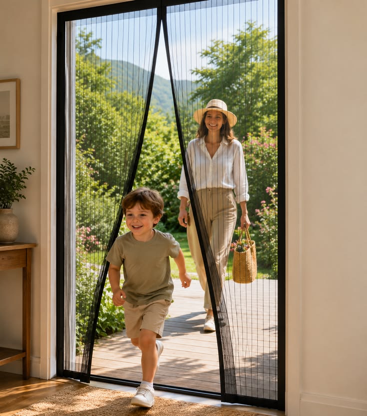Magnetic Mesh Door Curtain