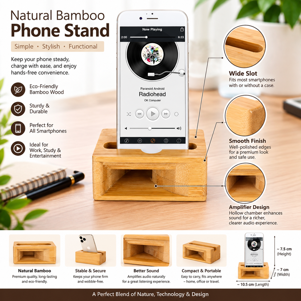 Speaker Base With Phone Holder