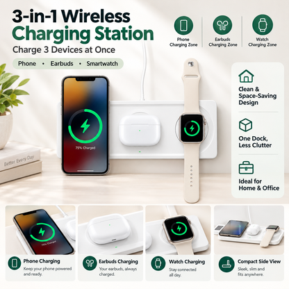 3 in 1 Wireless Charger