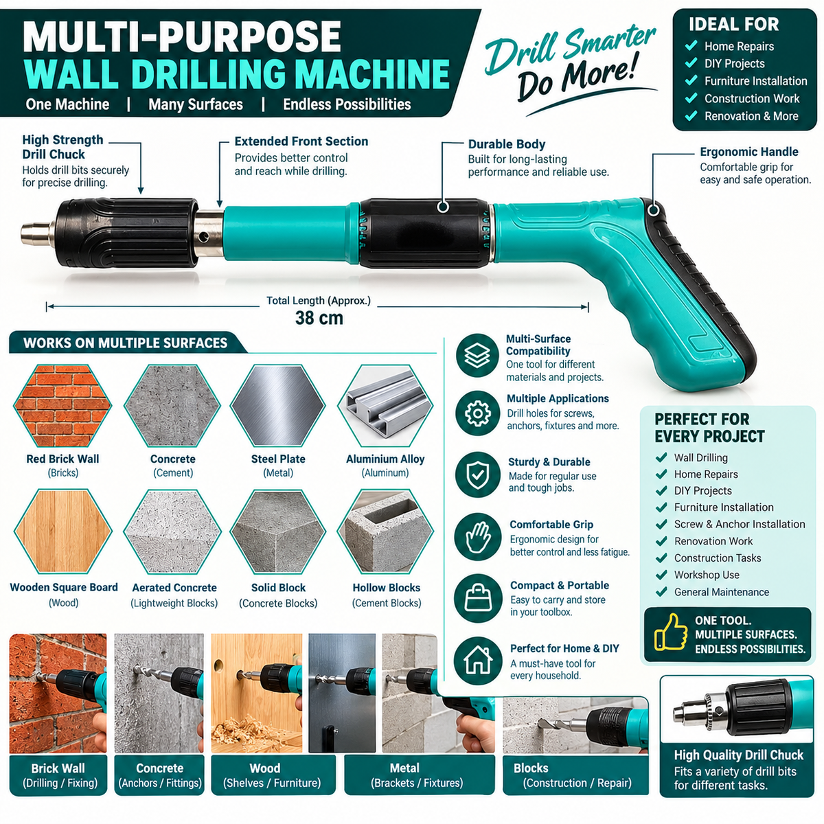 Wall Fastening Tool Gun