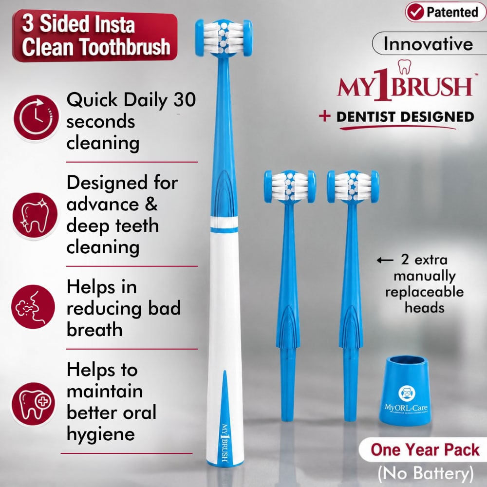 Myorl-Care My1Brush- 3-Sided Soft Toothbrush